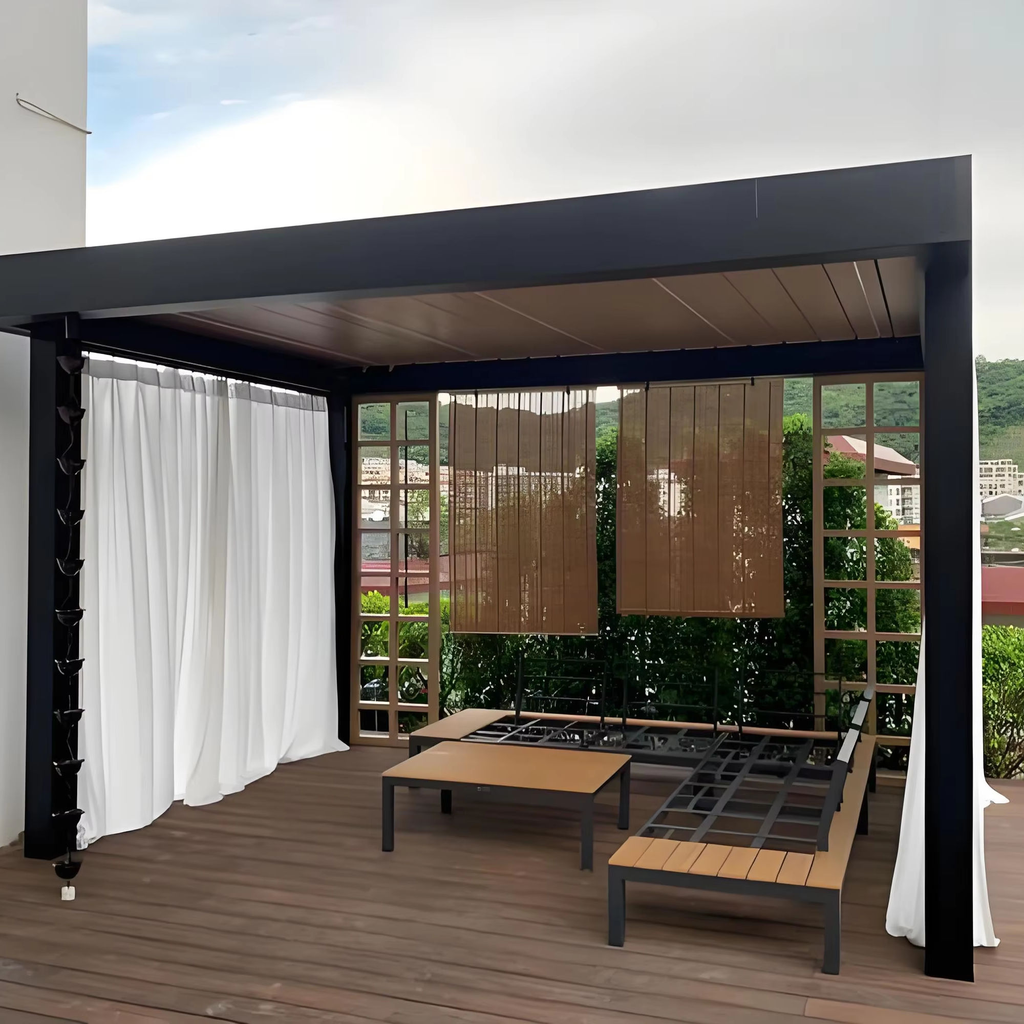 Outdoor Furniture Gazebo - Luxurious Powder Coated Anti Rust Aluminum