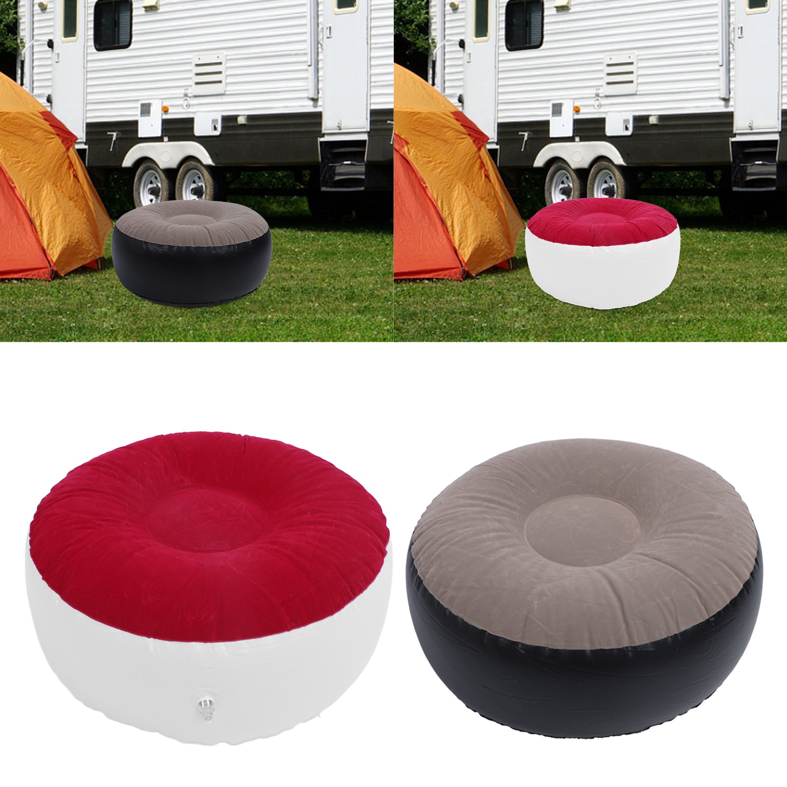 Outdoor Furniture Design - Inflatable Flocking Stool Multipurpose Lightweight Portable