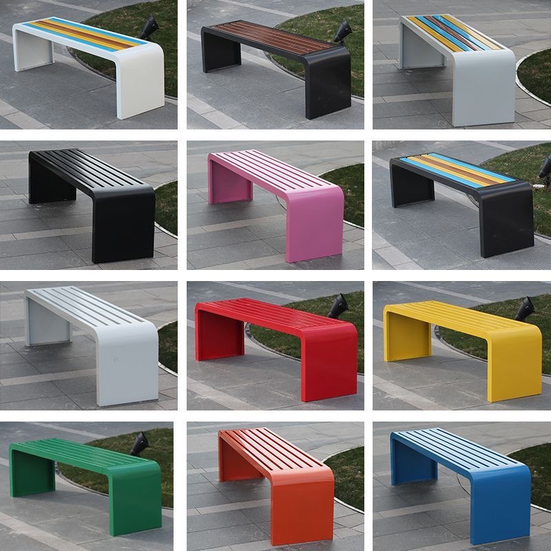 Outdoor Furniture Metal Chairs - 1m-1.8m cold rolled steel metal bench