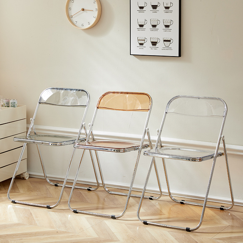 Outdoor Furniture Metal Chairs - dressing chairs, simple acrylic folding dining