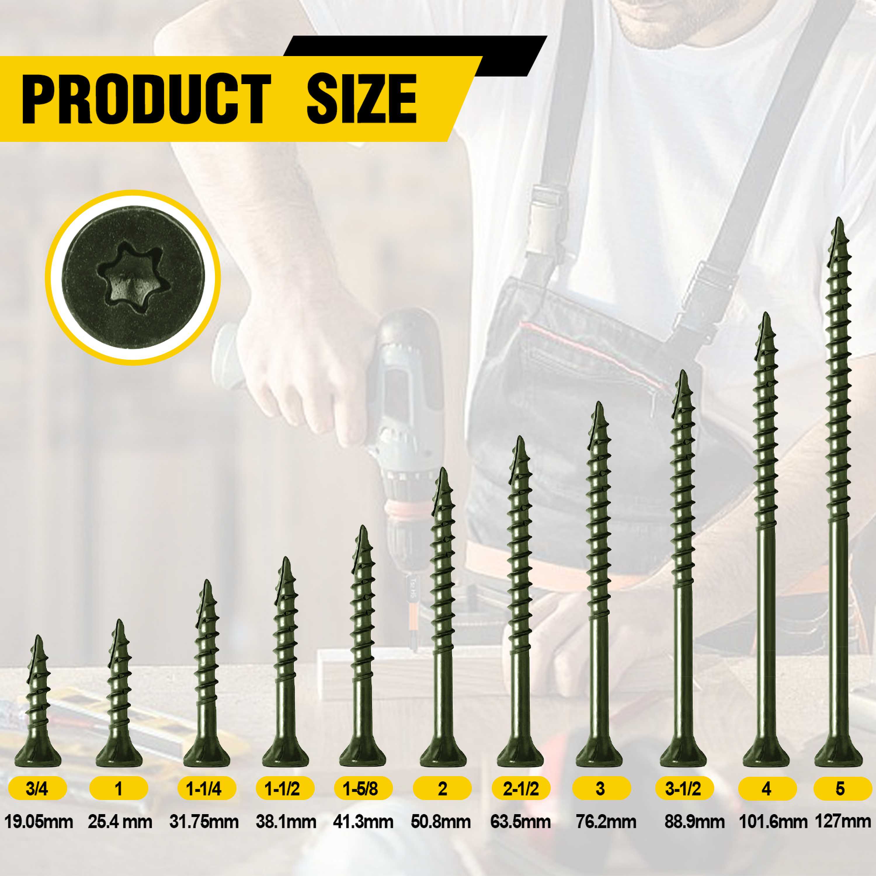 VKKM Green Wood Screws #10 X 3 - đánh giá và giá Outdoor Furniture Green