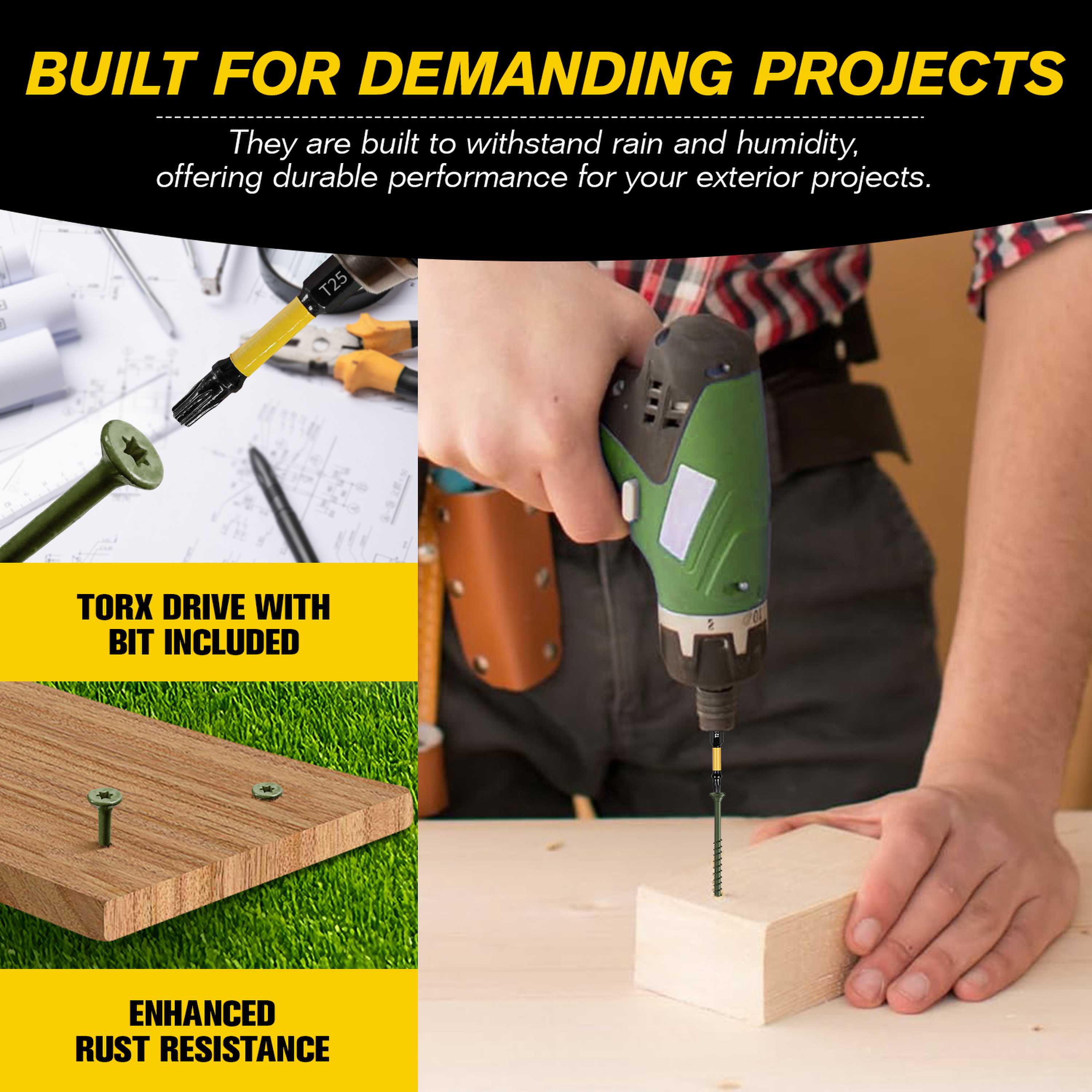 VKKM Green Wood Screws #10 X 3 - đánh giá và giá Outdoor Furniture Green