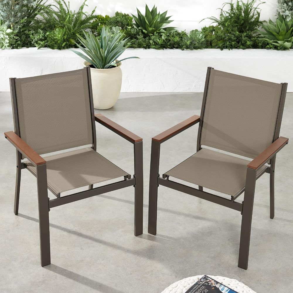 Stackable Outdoor Textilene Ch - đánh giá và giá Outdoor Furniture Metal Chairs