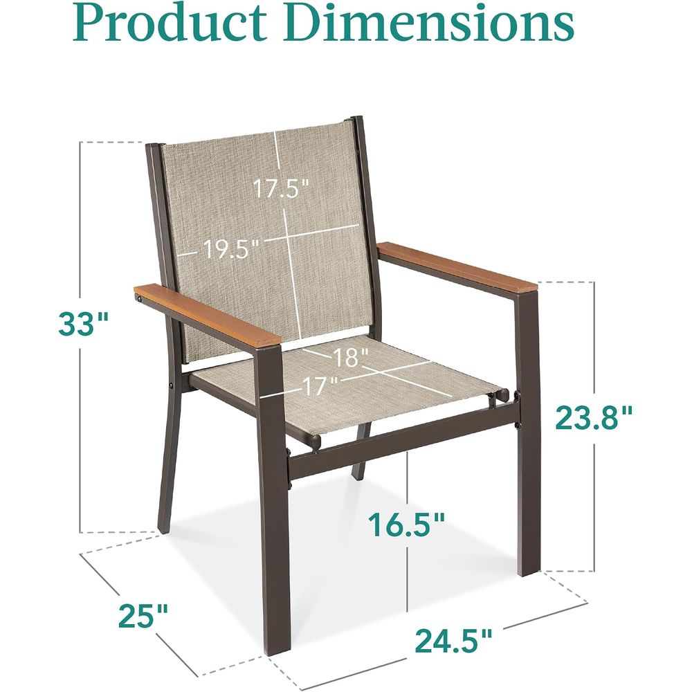 Stackable Outdoor Textilene Ch - đánh giá và giá Outdoor Furniture Metal Chairs