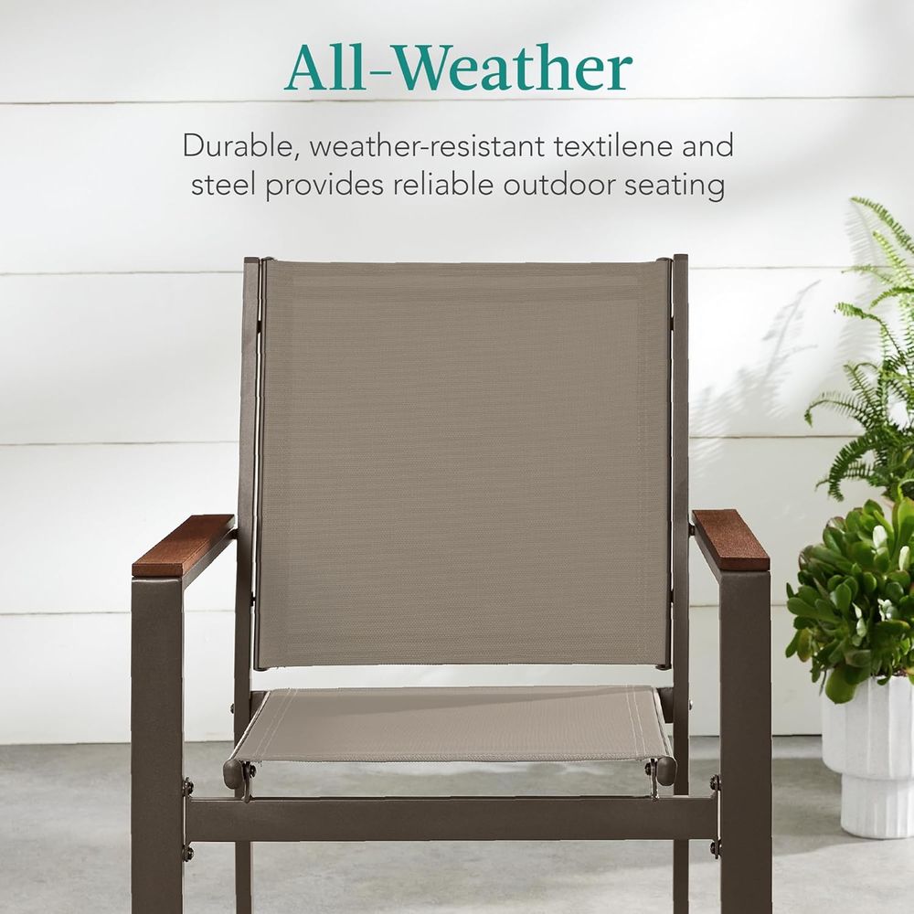 Stackable Outdoor Textilene Ch - đánh giá và giá Outdoor Furniture Metal Chairs