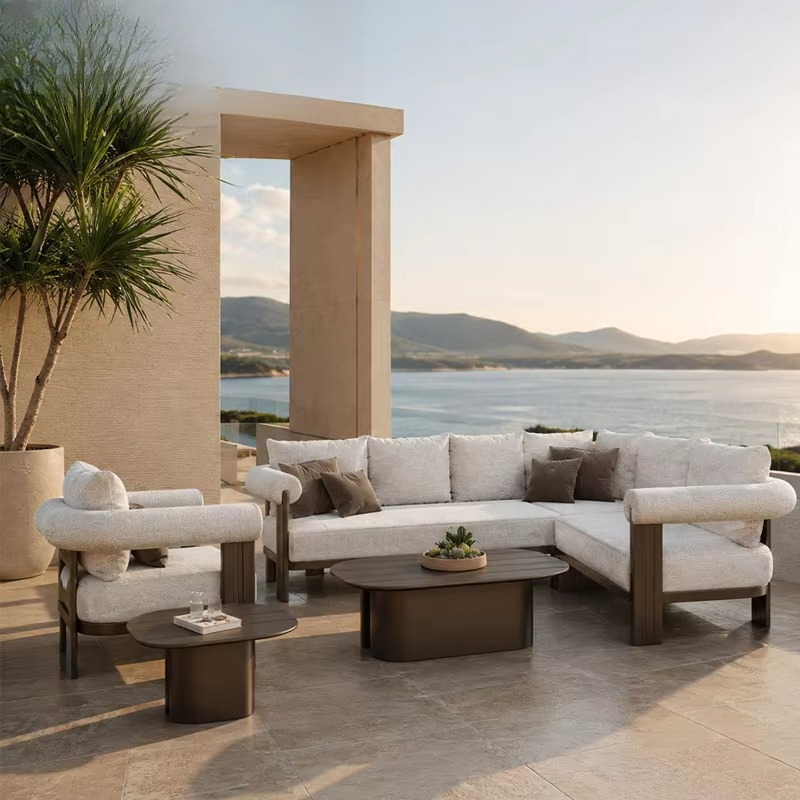 #Luxury Villa Sofa Set Modern  - đánh giá và giá Outdoor Furniture L Shape