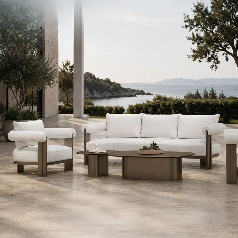 #Luxury Villa Sofa Set Modern  - đánh giá và giá Outdoor Furniture L Shape