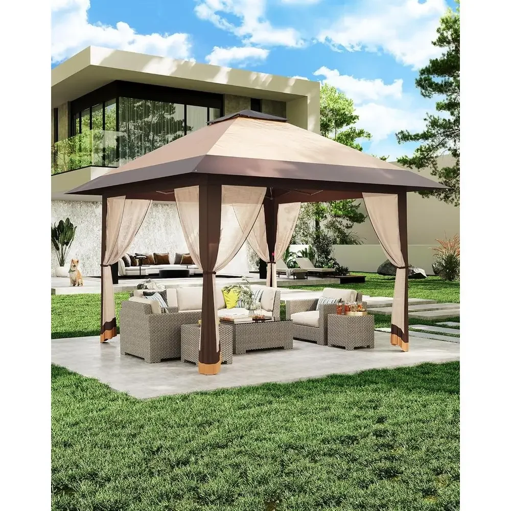 13x13 Outdoor Gazebo with Mesh - đánh giá và giá Outdoor Furniture Gazebo