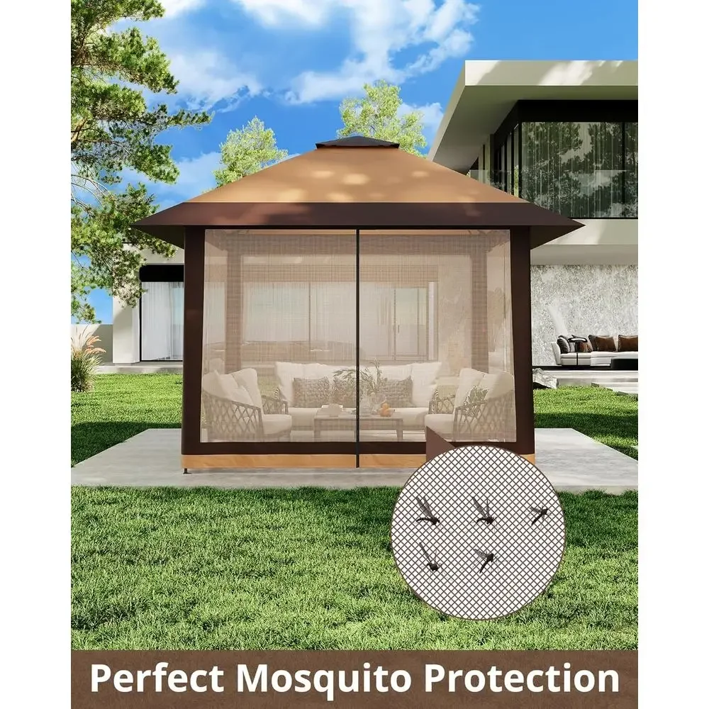 13x13 Outdoor Gazebo with Mesh - đánh giá và giá Outdoor Furniture Gazebo