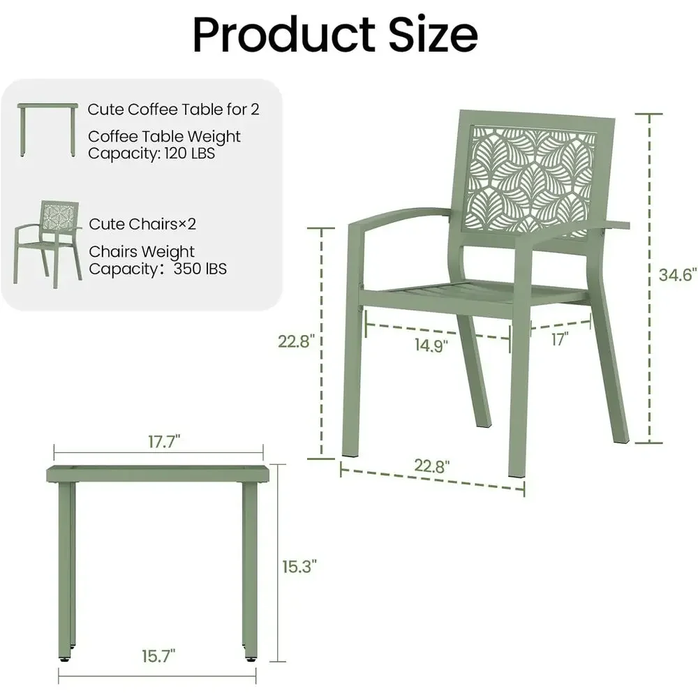 3-Piece Outdoor Bistro Set, St - đánh giá và giá Outdoor Furniture Green