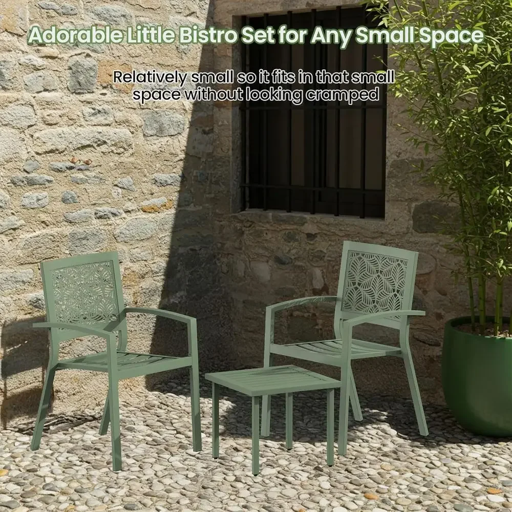 3-Piece Outdoor Bistro Set, St - đánh giá và giá Outdoor Furniture Green