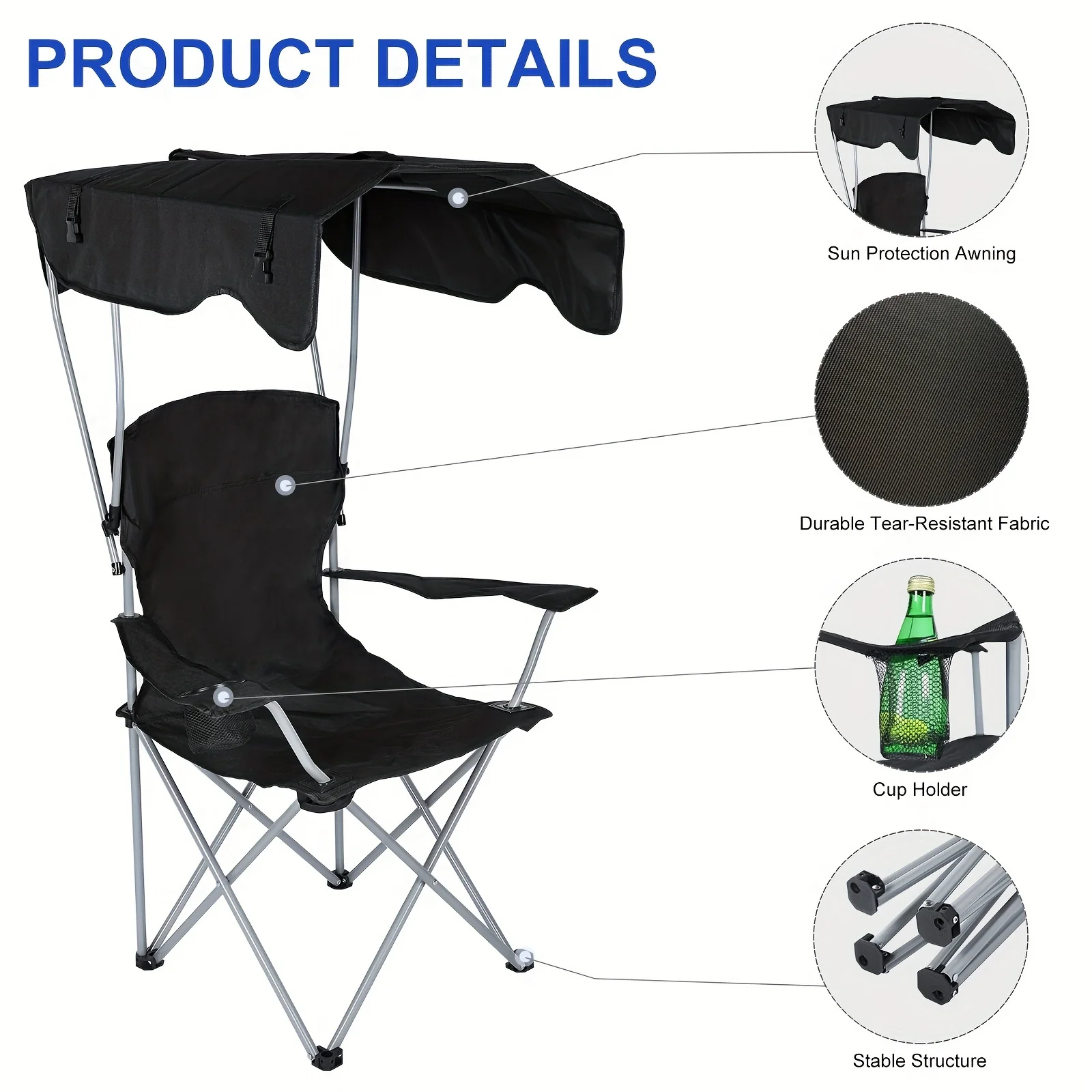 Canopy Lounge Chair with Sunsh - đánh giá và giá Outdoor Furniture Sunbrella