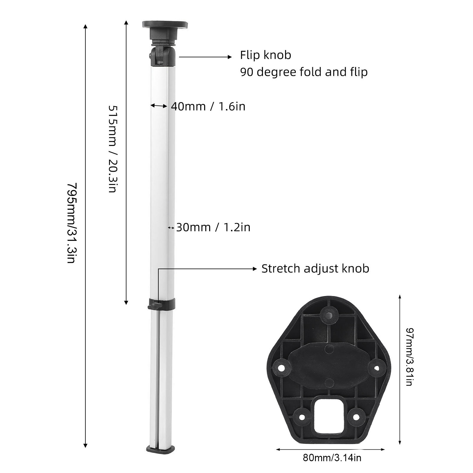 RV Telescopic Folding Table Le - đánh giá và giá Outdoor Furniture Legs