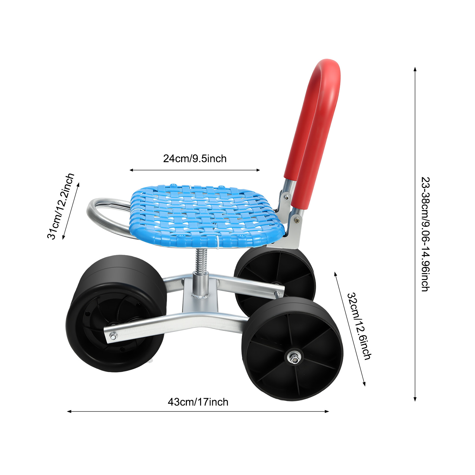 Three-wheel Rolling Garden Sto - đánh giá và giá Outdoor Furniture Metal Chairs