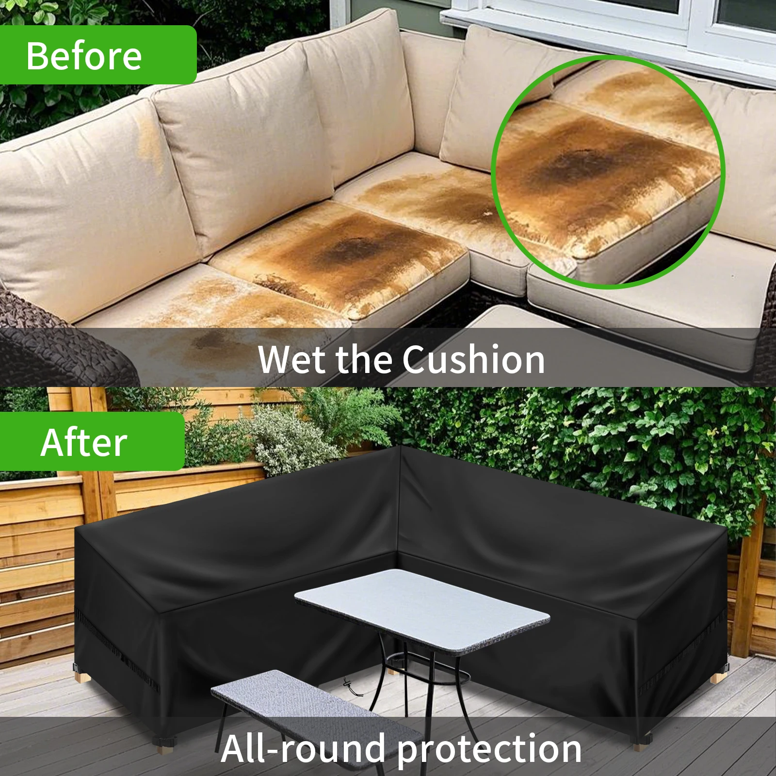 L-Shape Garden Sofa Cover 210x - đánh giá và giá Outdoor Furniture Cover Xl