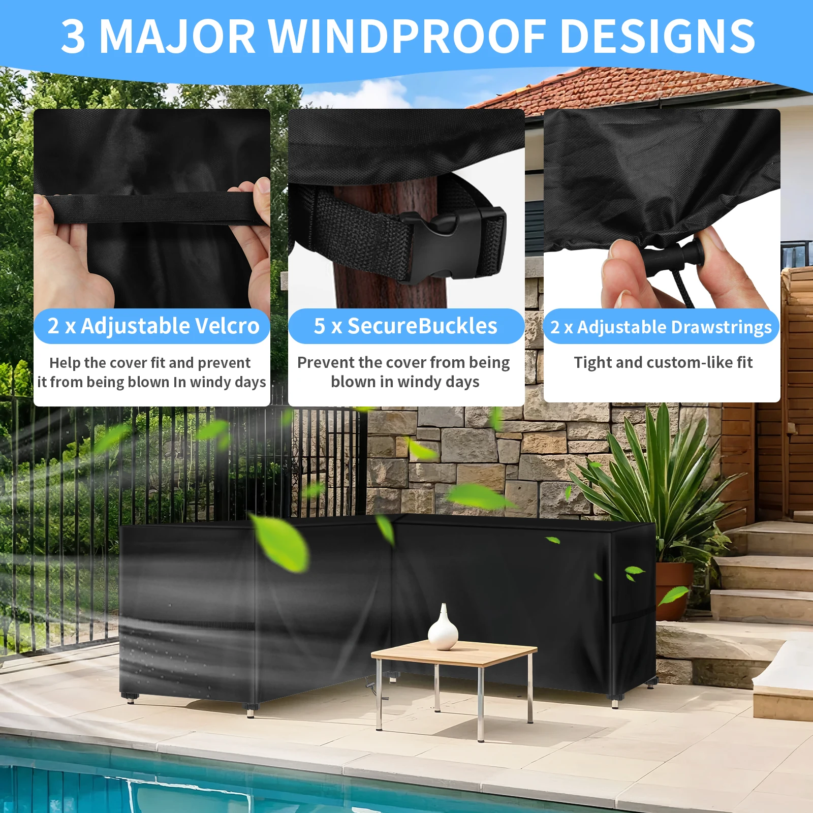 L-Shape Garden Sofa Cover 210x - đánh giá và giá Outdoor Furniture Cover Xl