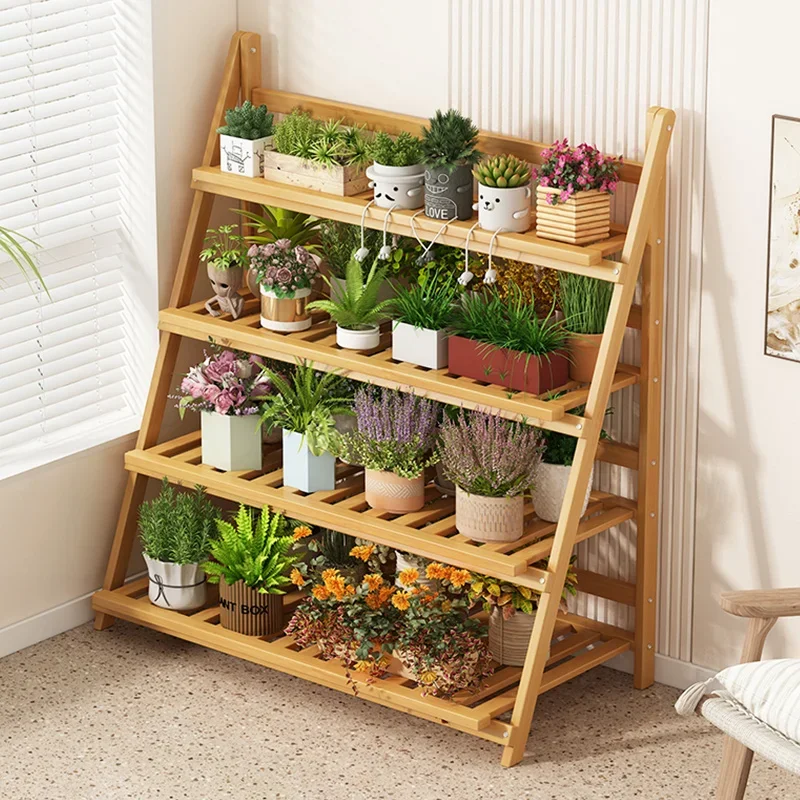 Solid Wood Flower Shelf Plant  - đánh giá và giá Outdoor Furniture Design