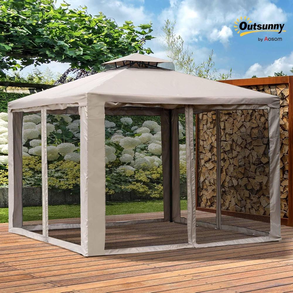 9.6' x 9.6' Patio Gazebo, Outd - đánh giá và giá Outdoor Furniture Gazebo