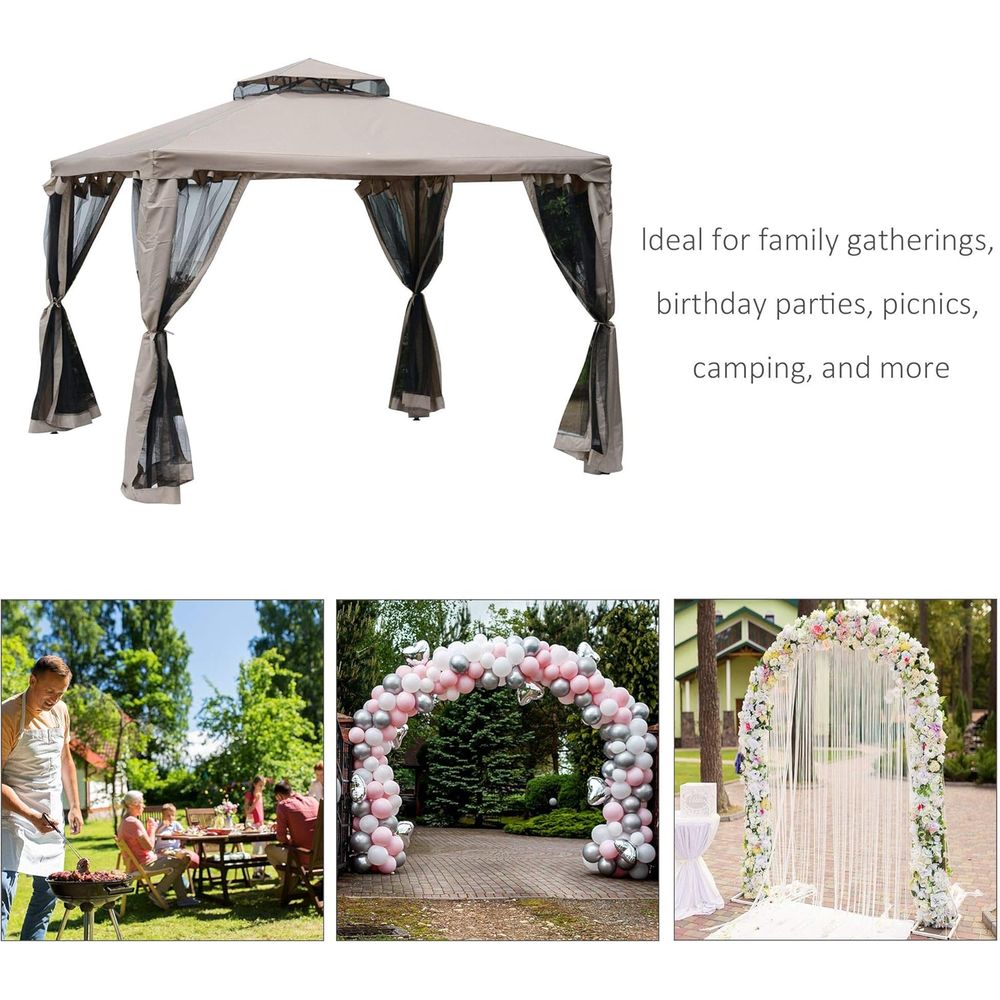 9.6' x 9.6' Patio Gazebo, Outd - đánh giá và giá Outdoor Furniture Gazebo