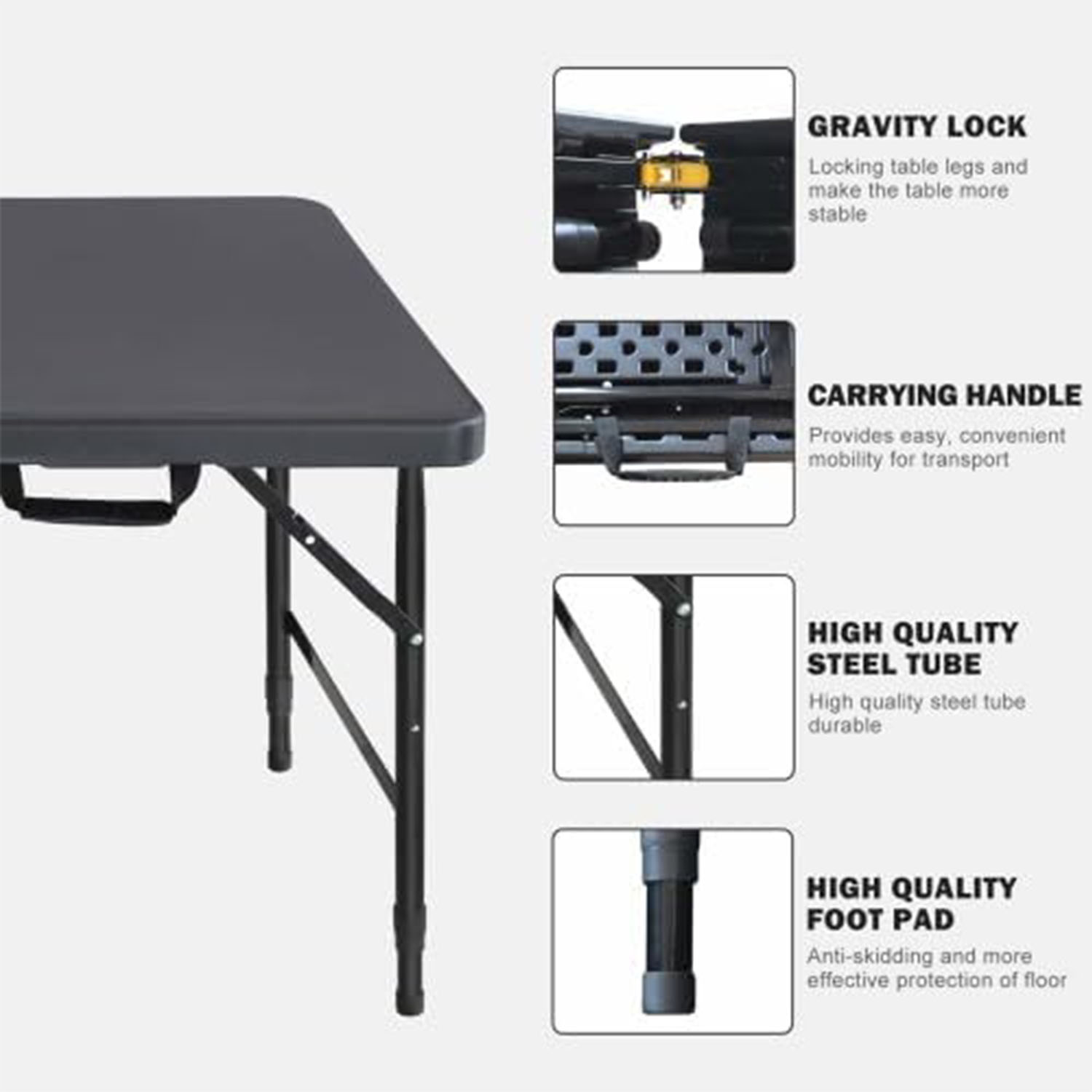 Folding Table 4ft Height Adjus - đánh giá và giá Outdoor Furniture Legs