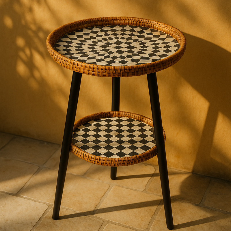 Double-Layer Rattan Coffee Tab - đánh giá và giá Outdoor Furniture Legs