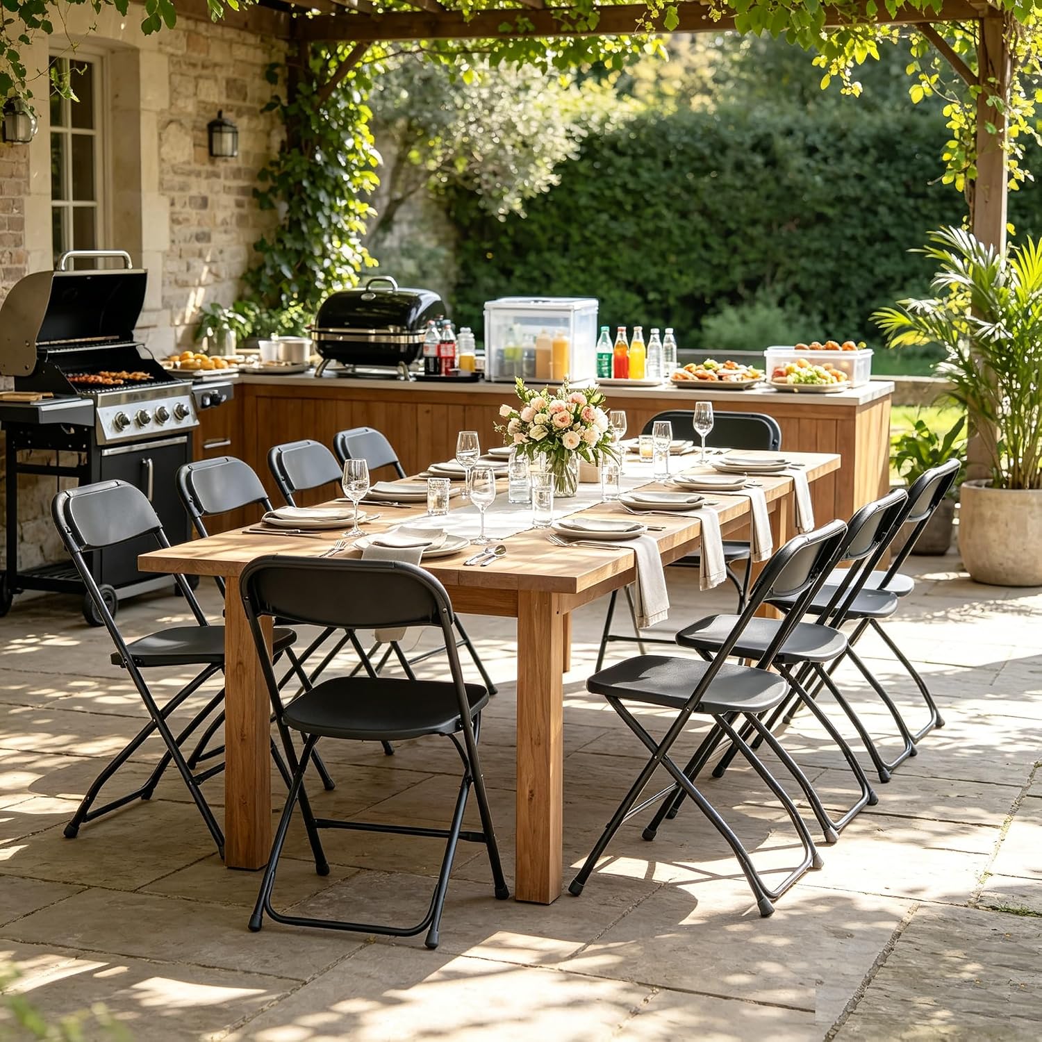 Black Folding Chair Metal Fram - đánh giá và giá Outdoor Furniture Metal Chairs
