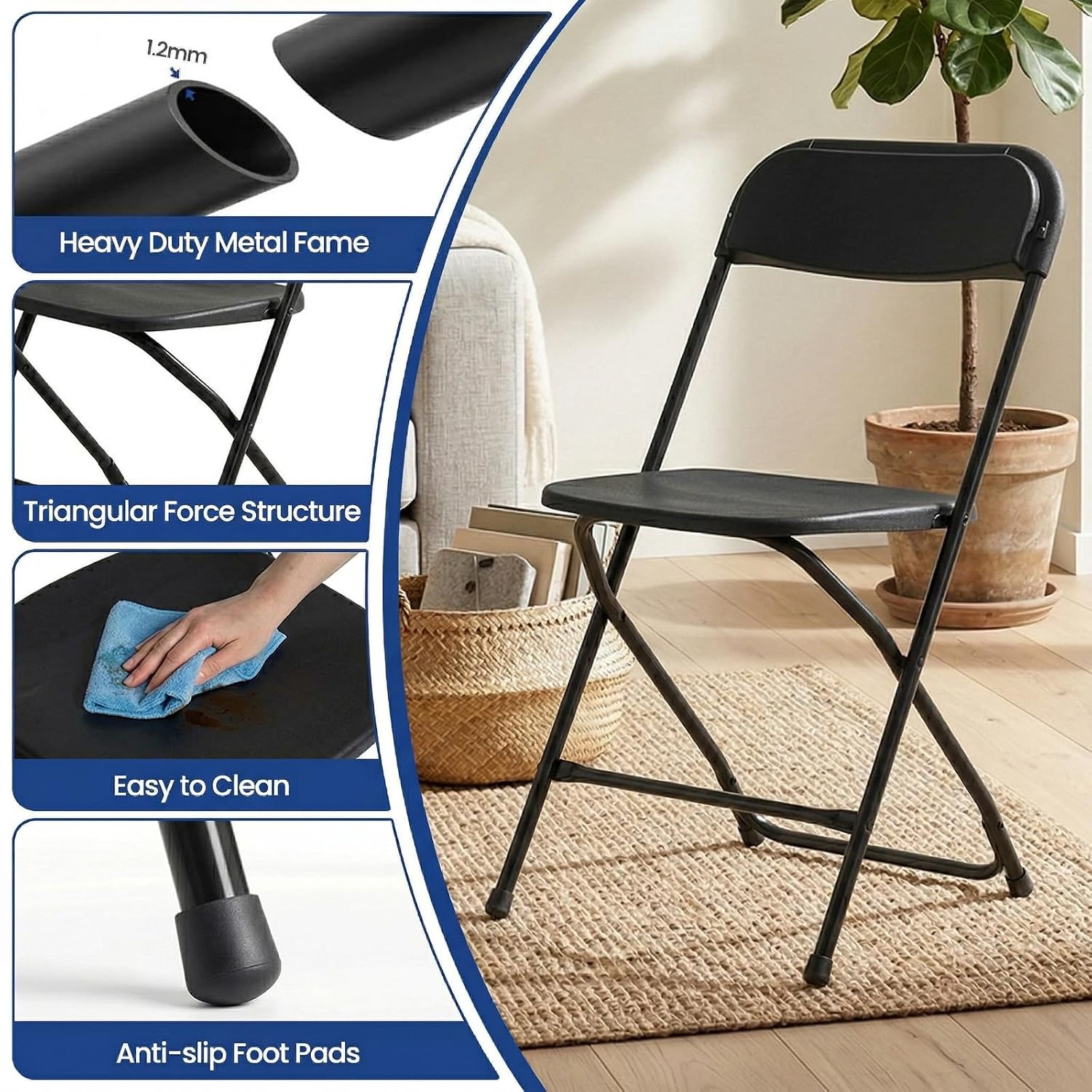 Black Folding Chair Metal Fram - đánh giá và giá Outdoor Furniture Metal Chairs