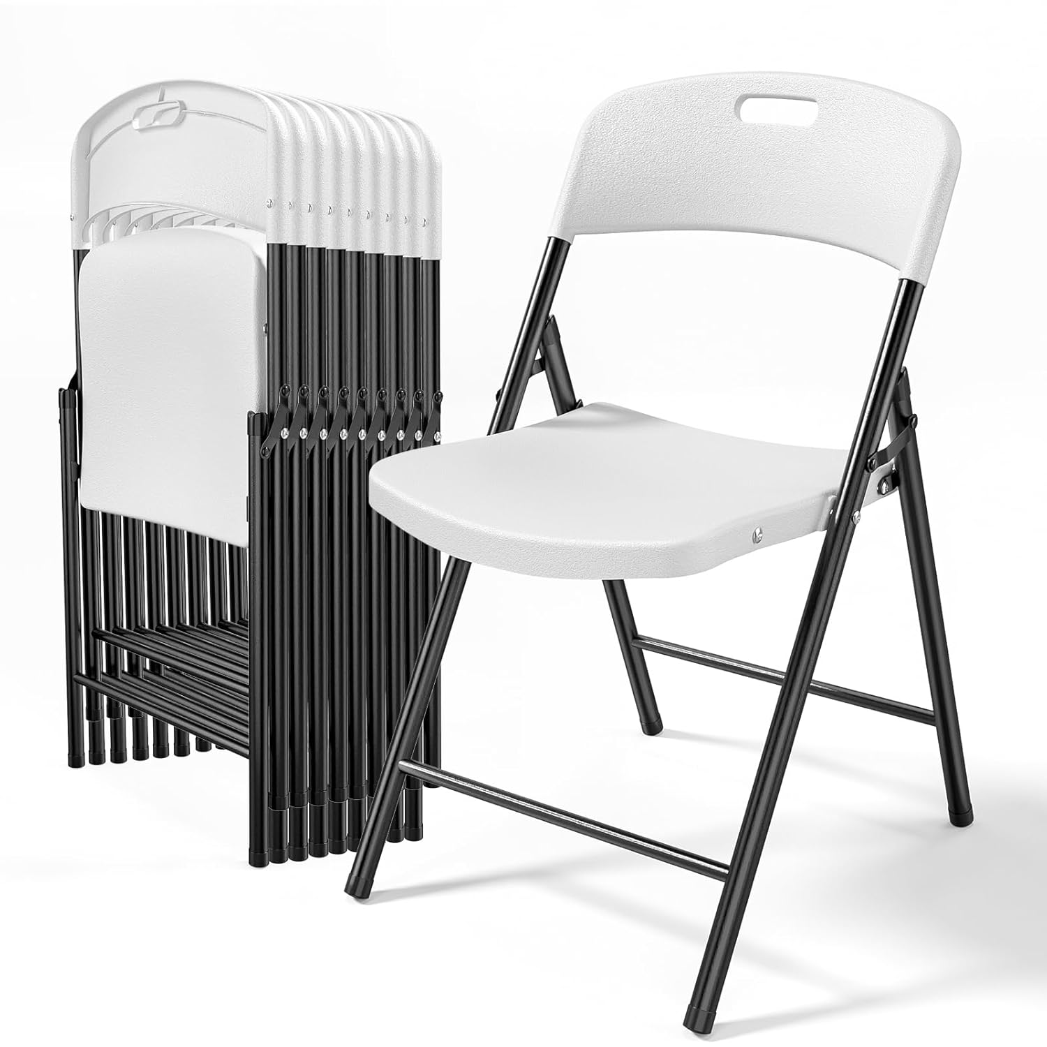 10-Pack White Plastic Folding  - đánh giá và giá Outdoor Furniture Polywood