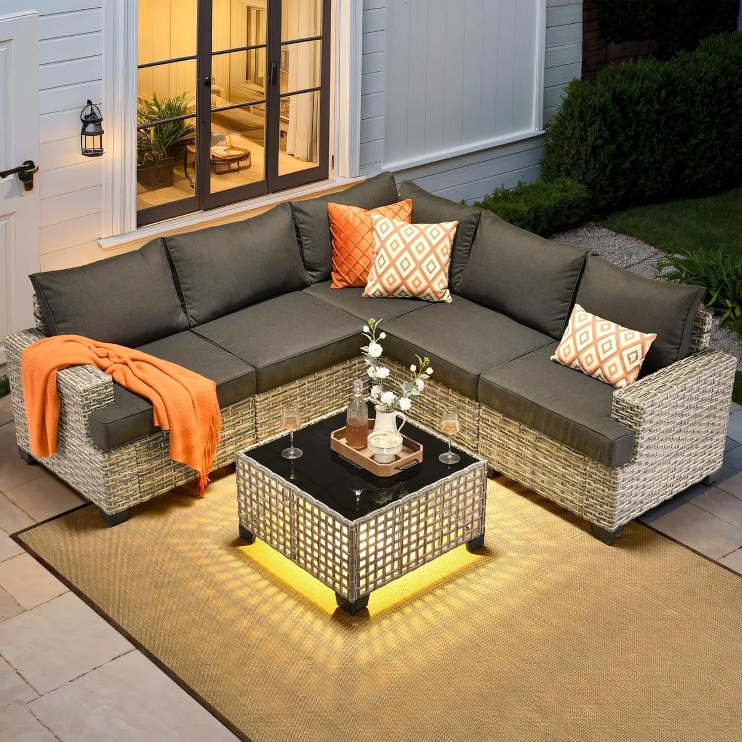 *u-Outdoor Sectional Patio Fur - đánh giá và giá Outdoor Furniture L Shape