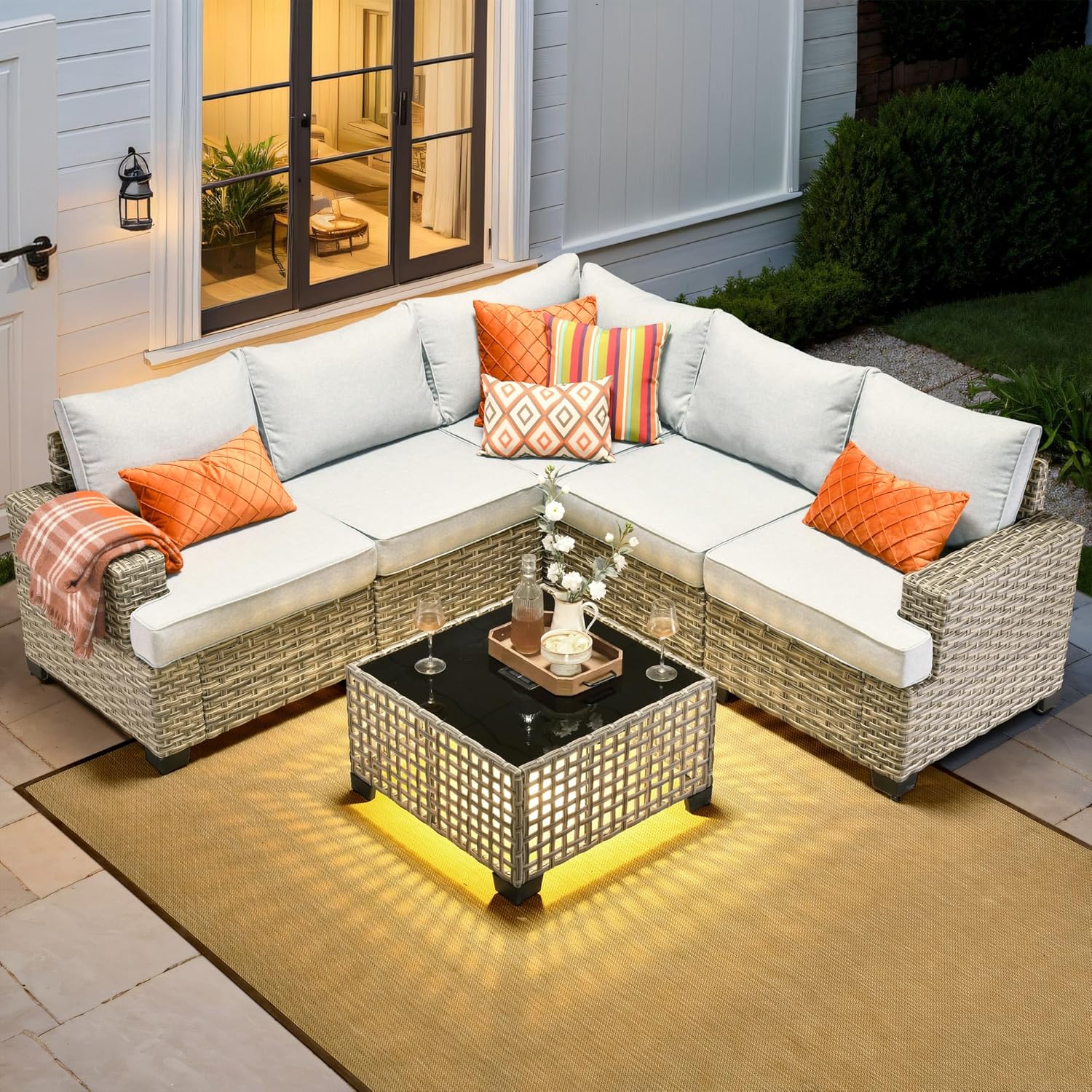 *u-Outdoor Sectional Patio Fur - đánh giá và giá Outdoor Furniture L Shape