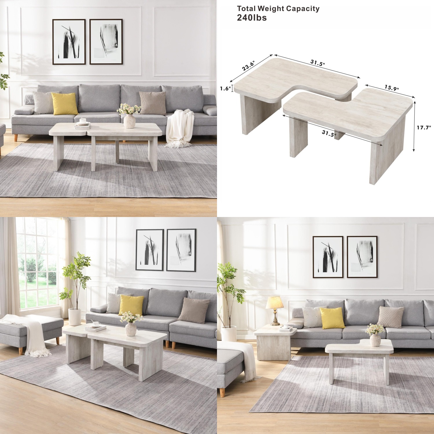 Rectangle Detachable Wood Coff - đánh giá và giá Outdoor Furniture L Shape