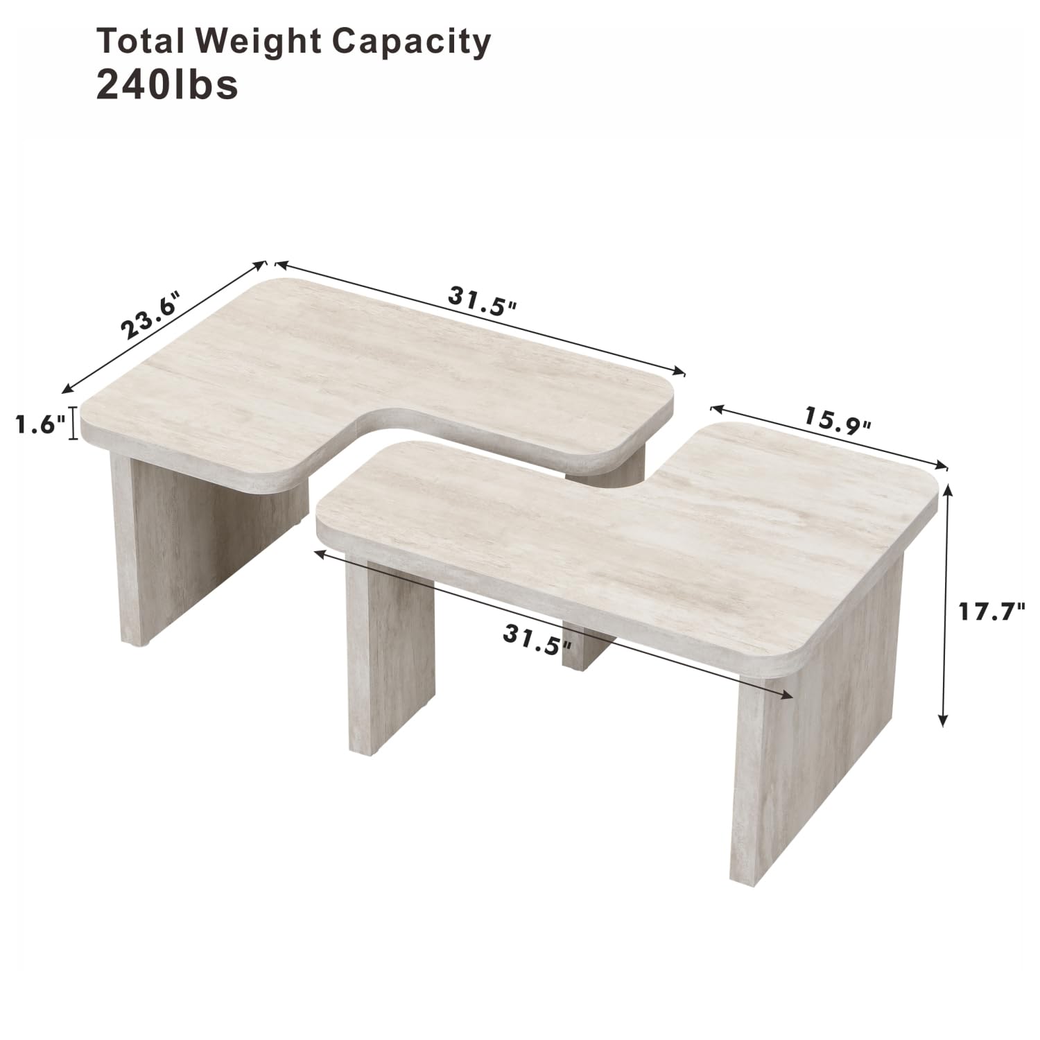 Rectangle Detachable Wood Coff - đánh giá và giá Outdoor Furniture L Shape