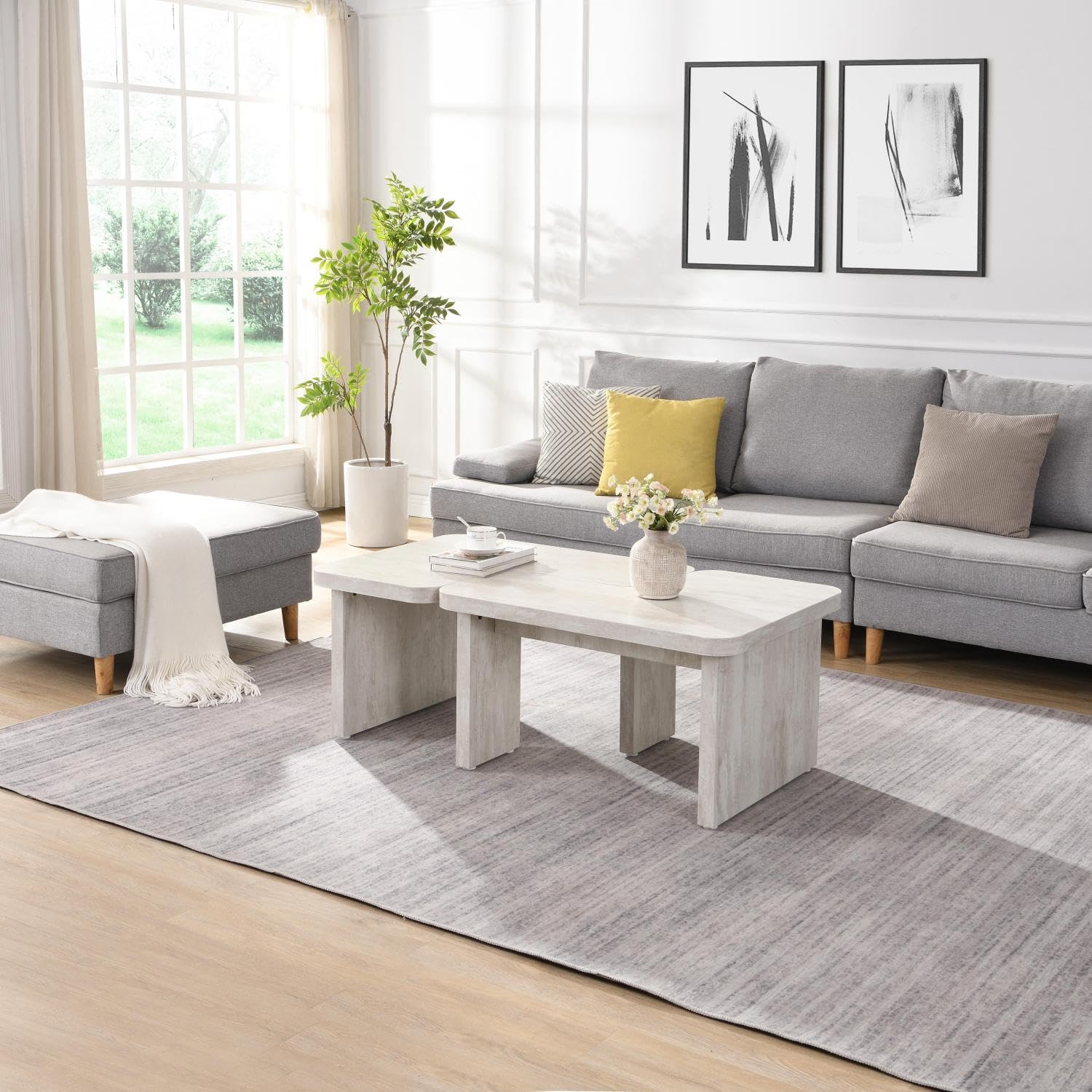Rectangle Detachable Wood Coff - đánh giá và giá Outdoor Furniture L Shape