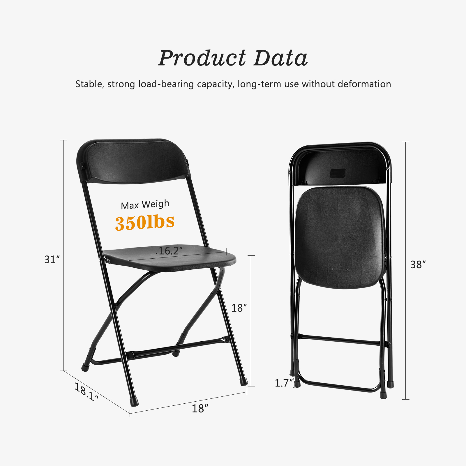 JHK Plastic Folding Chair 4/6  - đánh giá và giá Outdoor Furniture Polywood