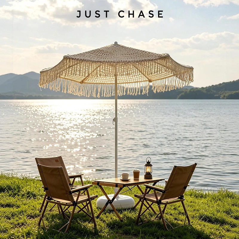 Tassel Patio Umbrella Sun Prot - đánh giá và giá Outdoor Furniture Vendors