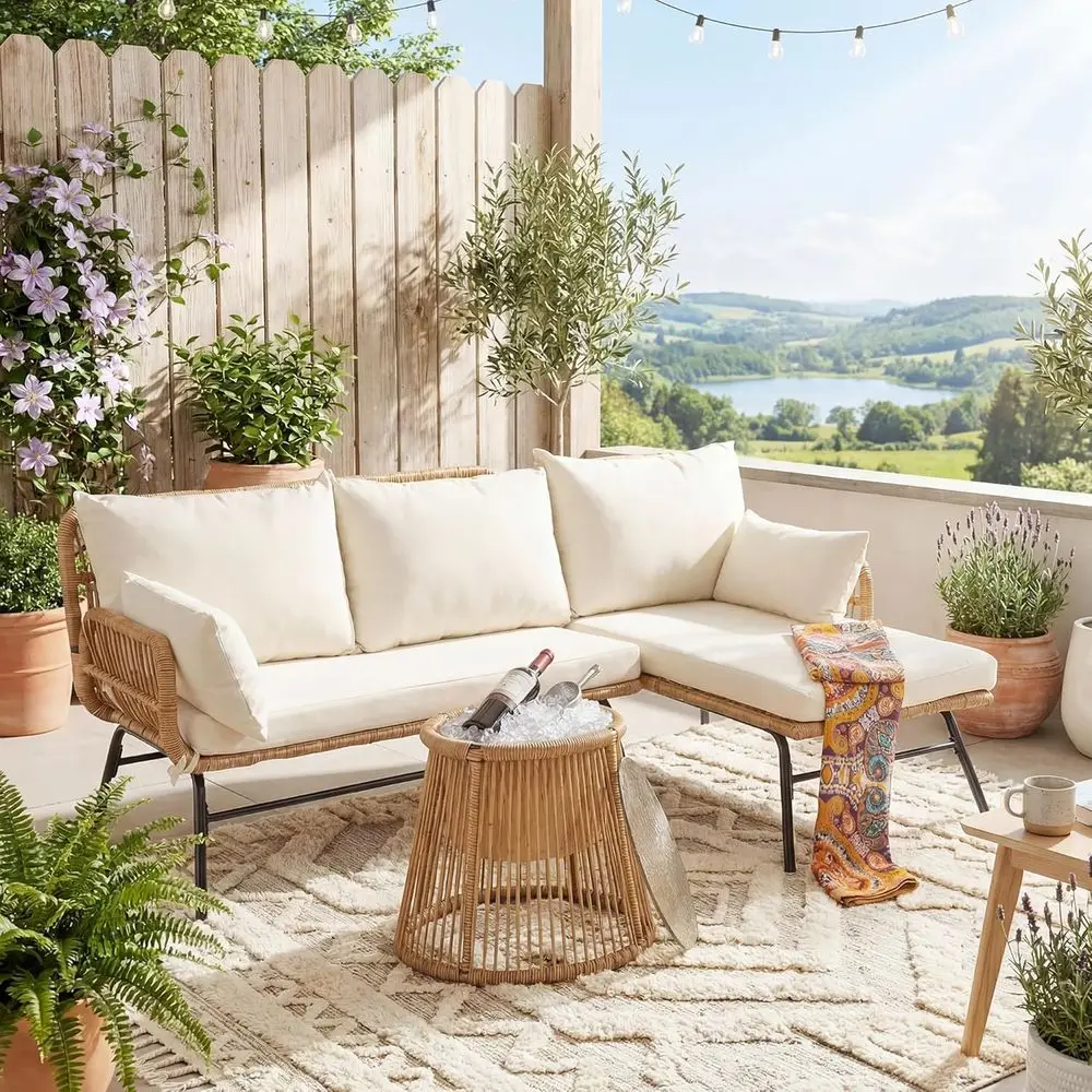Boho-Style Patio Furniture Set - đánh giá và giá Outdoor Furniture L Shape