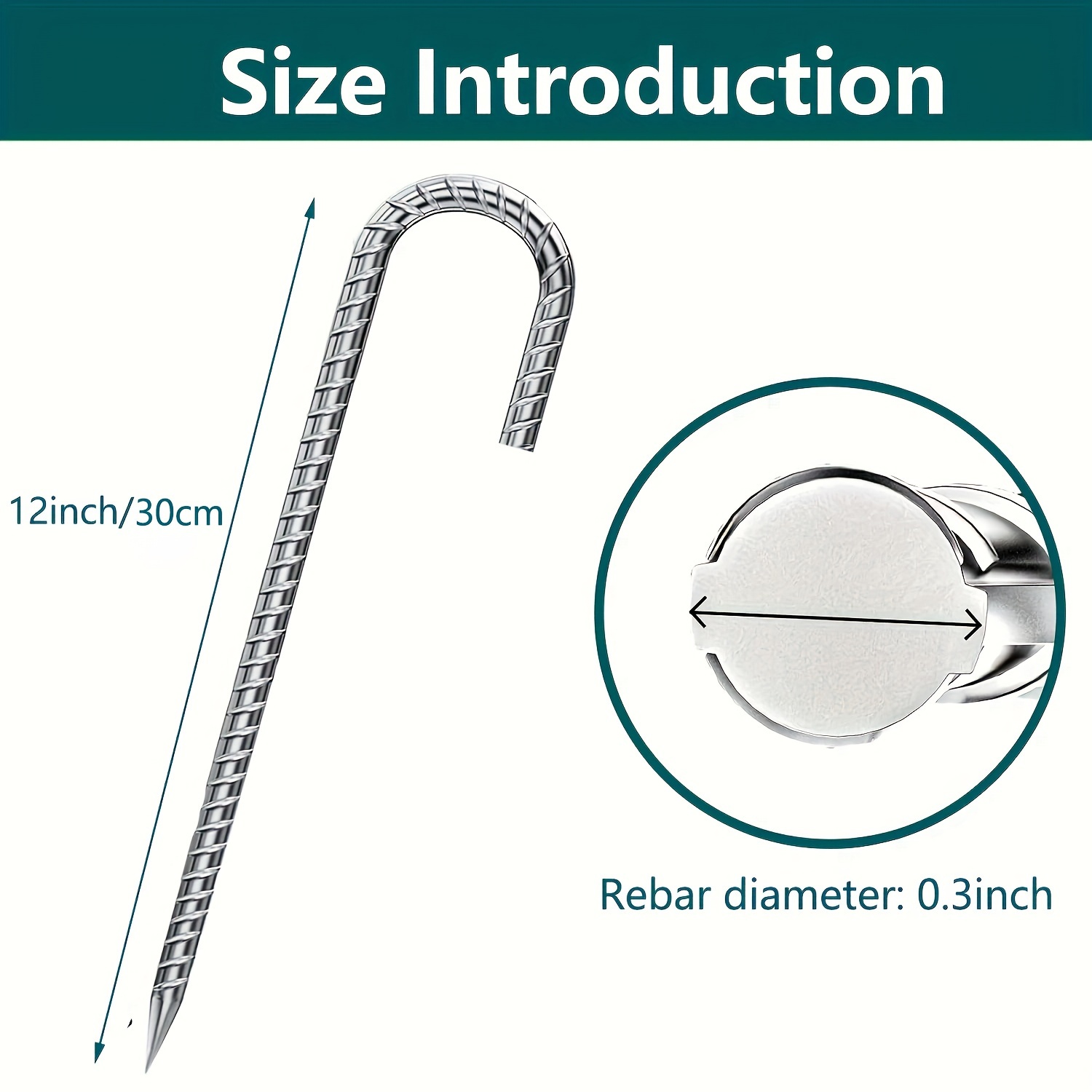 J Hook Rebar Stakes 12Inch Sil - đánh giá và giá Outdoor Furniture L Shape