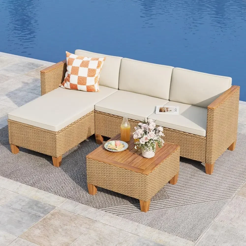 3-Piece Outdoor Patio Furnitur - đánh giá và giá Outdoor Furniture L Shape