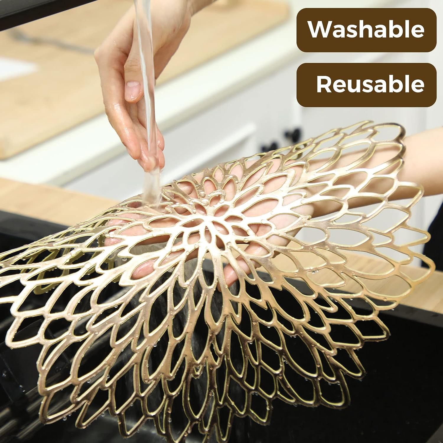 Set of 4 Metallic Placemats Se - đánh giá và giá Outdoor Furniture Design