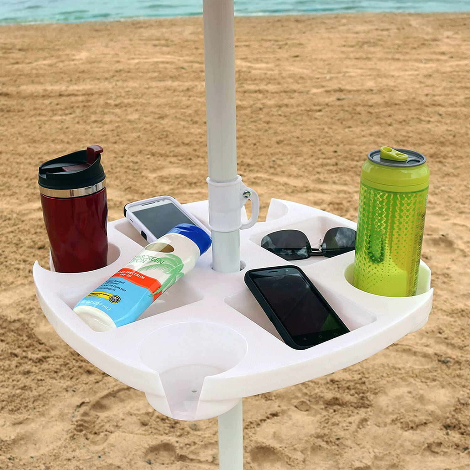 CYBeach Umbrella Tray, with 4  - đánh giá và giá Outdoor Furniture Sunbrella