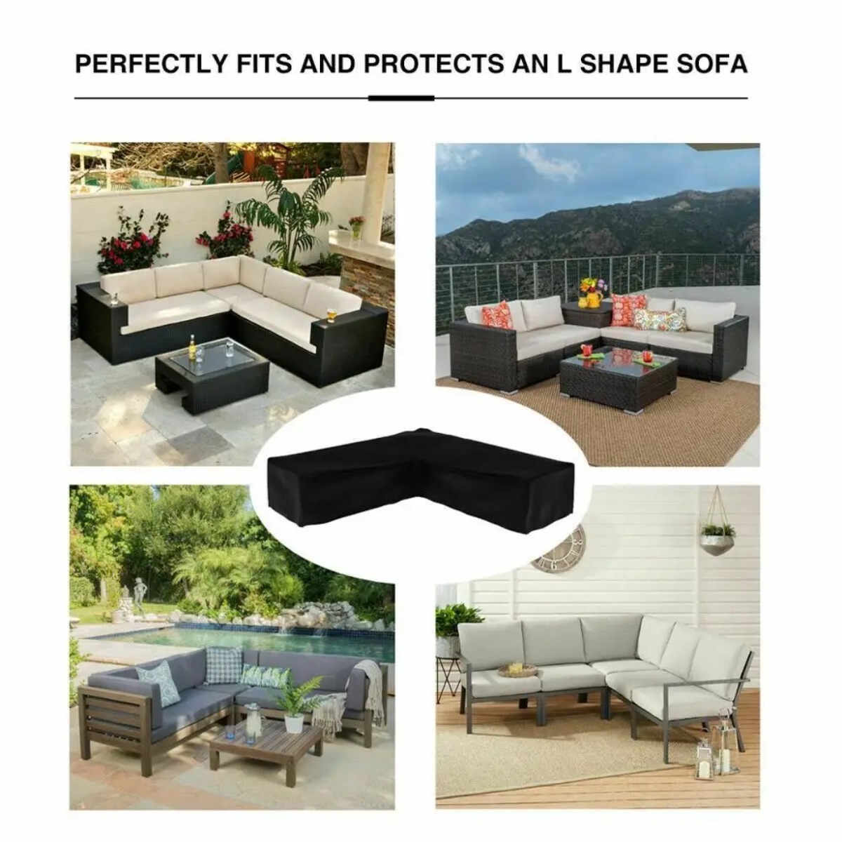 L-shaped Outdoor Sofa Cover, W - đánh giá và giá Outdoor Furniture L Shape